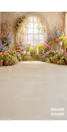 Tło fotograficzne „Wiosenna oranżeria z oknem panoramicznym” | E626